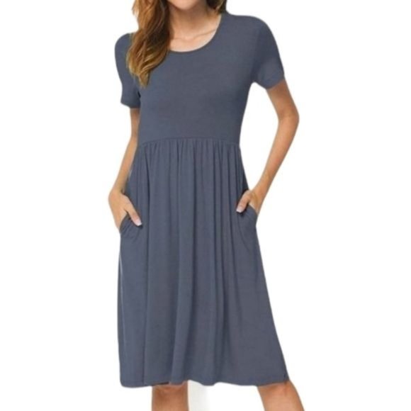 DB Moon Dresses & Skirts - 3/$15 DB Moon Summer Casual Pocket Empire Swing Dress S